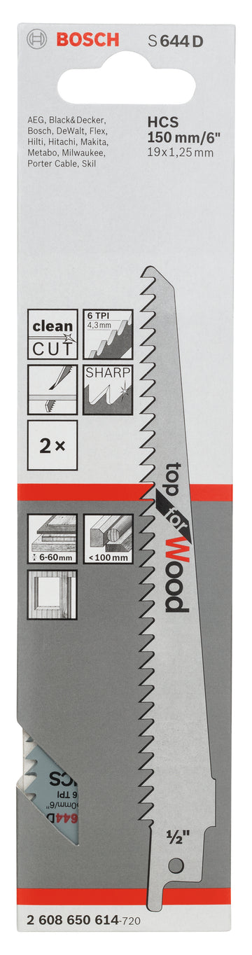 Reciprocating saw blade S 644 D - 0