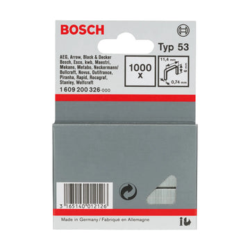 Bosch Staple, type 53 11,4 x 0,74 x 6 mm, 1000 pc - image 01