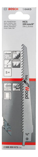 Reciprocating saw blade S 644 D
 150x19x1.25, 5 pc-2