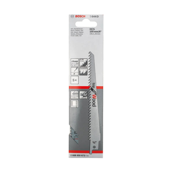 Reciprocating saw blade S 644 D
 150x19x1.25, 5 pc - image 02