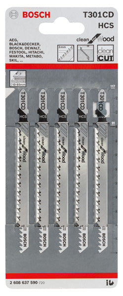 Jigsaw blade T 301 CD
 5 pc - 0