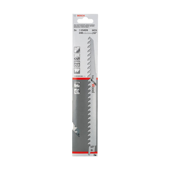 Reciprocating saw blade S 1542 K
 240x19x1.5, 2 pc - image 02