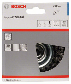 PRO Metal heavy Cup Brush, 90 x 0.8 mm, Thread - 0