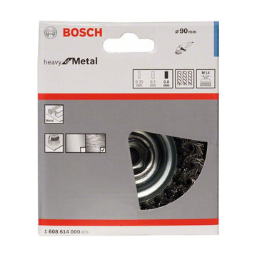 PRO Metal heavy Cup Brush, 90 x 0.8 mm, Thread - image 02