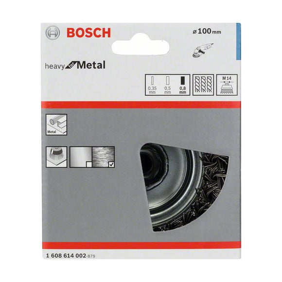 PRO Metal heavy Cup Brush, 100 x 0.8 mm, Thread - image 02