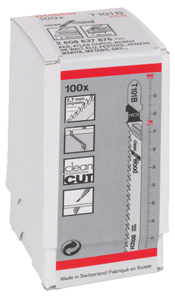 Jigsaw blade T 101 B
 100 pc