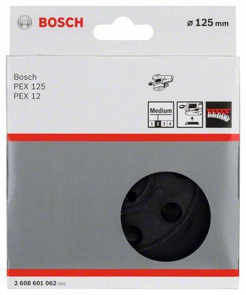 Sanding pad Medium Hard for random orbital sanders, 125mm