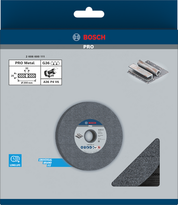 PRO Metal Grinding Wheel, 200 x 25 x 32 mm, G36 - 0