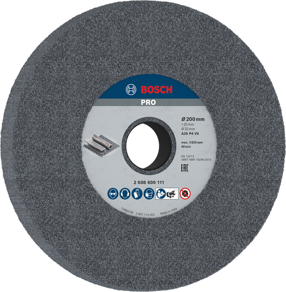 PRO Metal Grinding Wheel, 200 x 25 x 32 mm, G36