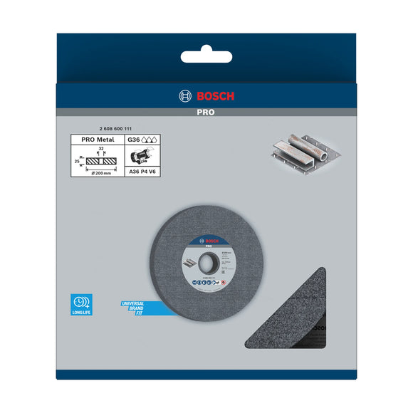 PRO Metal Grinding Wheel, 200 x 25 x 32 mm, G36 - image 02