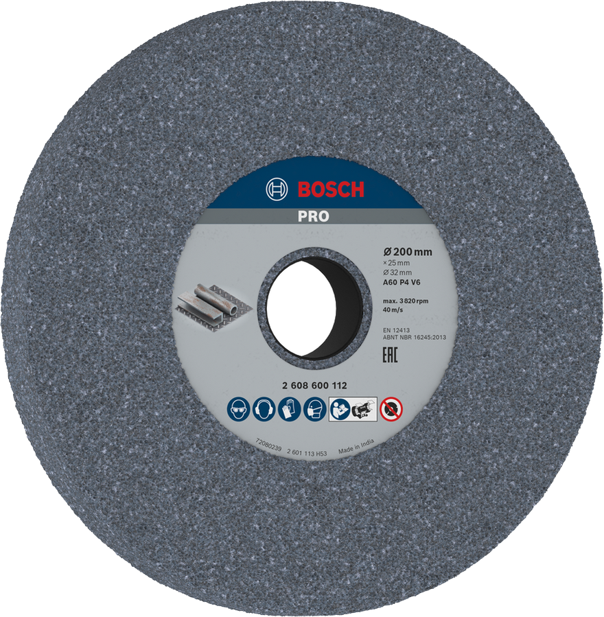 PRO Metal Grinding Wheel, 200 x 25 x 32 mm, G60