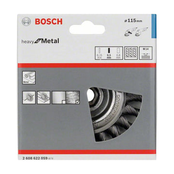 PRO Metal heavy Wire Wheel, 115 x 0.5 mm, Thread - image 02