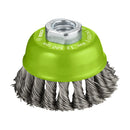 PRO Stainless Steel heavy Cup Brush, 75 x 0.5 mm, Thread - image 01
