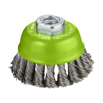 PRO Stainless Steel heavy Cup Brush, 75 x 0.5 mm, Thread - image 01