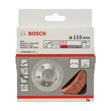 Tungsten carbide grinding head 115 x 22,23 mm, fine, flat - image 02