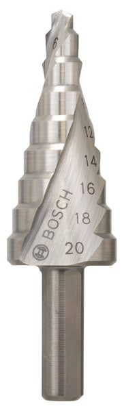 Step drill bits HSS 4 - 20 mm, 8,0 mm, 70,5 mm