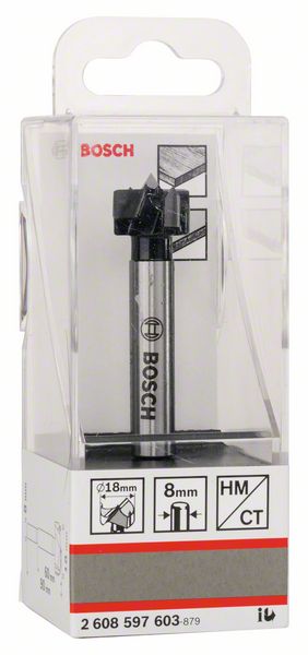 TC tipped hinge cutting bit 18 x 90 x 8mm shaft