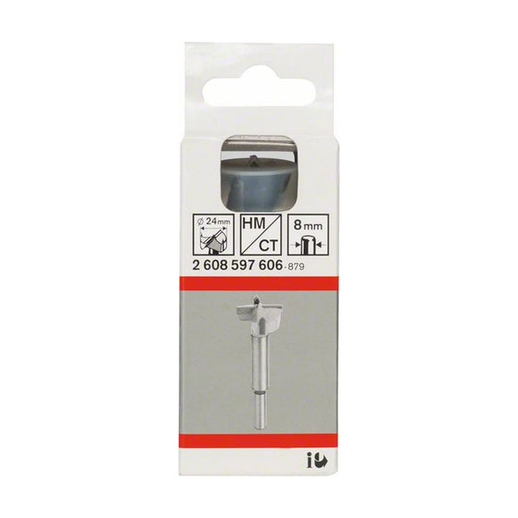 TC tipped hinge cutting bit 24 x 90 x 8mm shaft - image 02