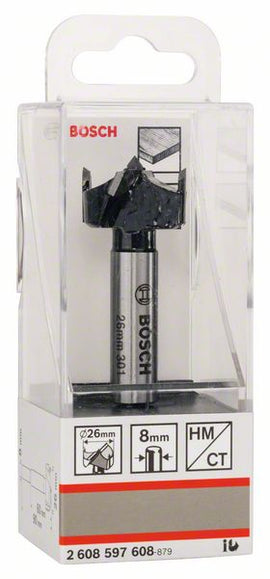 TC tipped hinge cutting bit 26 x 90 x 8mm shaft - 0
