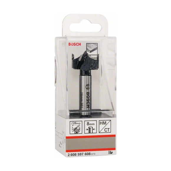 TC tipped hinge cutting bit 26 x 90 x 8mm shaft - image 02
