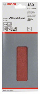 Expert for Wood & Paint, 93 x 230 mm, 180, no holes, 10 pc, clip on-2