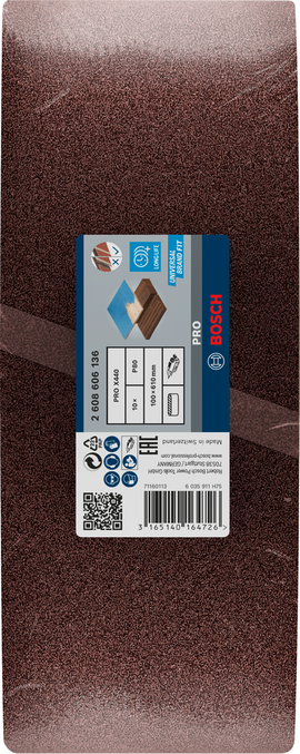 Sanding belt Best for Wood 100 x 610 mm, 80 Grit, 10 pc - 0