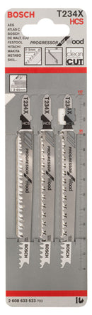 Jigsaw blade T 234 X
, 3 pc (universal, clean through thin & thick)-2