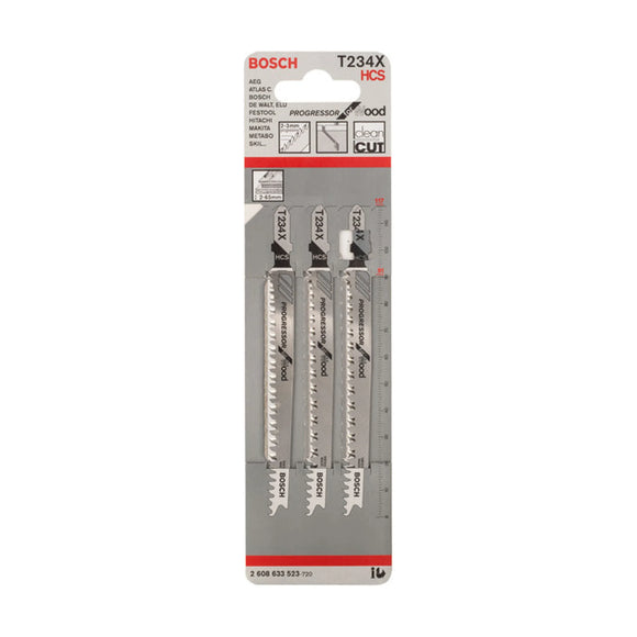 Jigsaw blade T 234 X
, 3 pc (universal, clean through thin & thick) - image 02