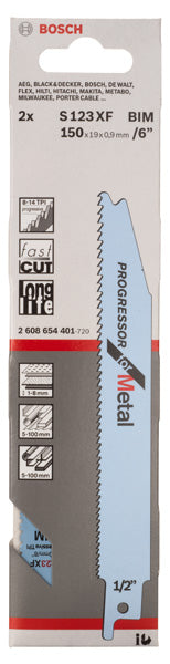Reciprocating saw blade S 123 XF
 150x19x0.9, 2 pc - 0