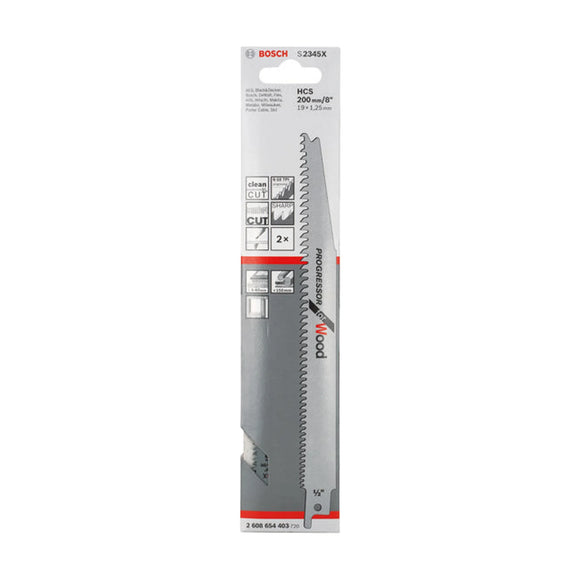 Reciprocating saw blade S 2345 X200x19x1.25, 2 pc (Discontinued) - image 02