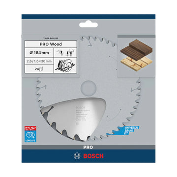 PRO Wood Circular Saw Blade, 184 x 2.6 x 30 mm, T24 - image 02