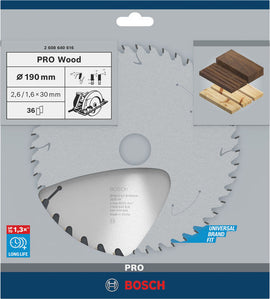 PRO Wood Circular Saw Blade, 190 x 2.6 x 30 mm, T36 - 0