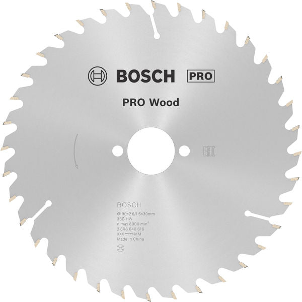 PRO Wood Circular Saw Blade, 190 x 2.6 x 30 mm, T36