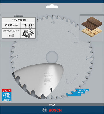PRO Wood Circular Saw Blade, 230 x 2.8 x 30 mm, T24 - 0