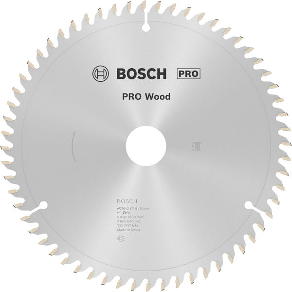 PRO Wood Circular Saw Blade, 216 x 2.8 x 30 mm, T60