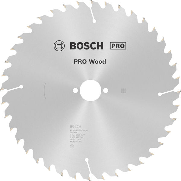 PRO Wood Circular Saw Blade, 250 x 3.2 x 30 mm, T40