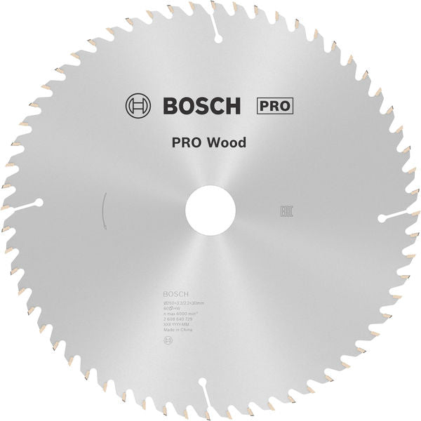 PRO Wood Circular Saw Blade, 250 x 3.2 x 30 mm, T60