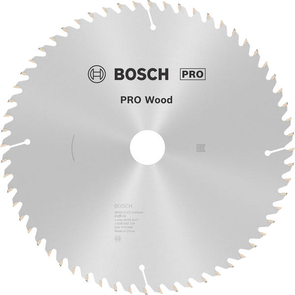 PRO Wood Circular Saw Blade, 250 x 3.2 x 30 mm, T60