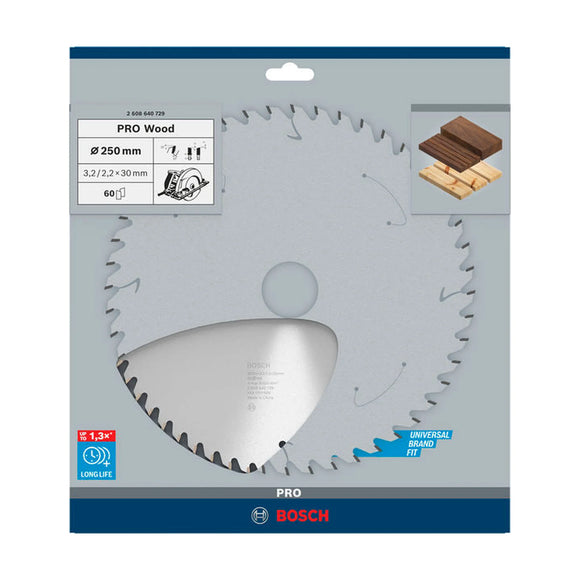PRO Wood Circular Saw Blade, 250 x 3.2 x 30 mm, T60 - image 02