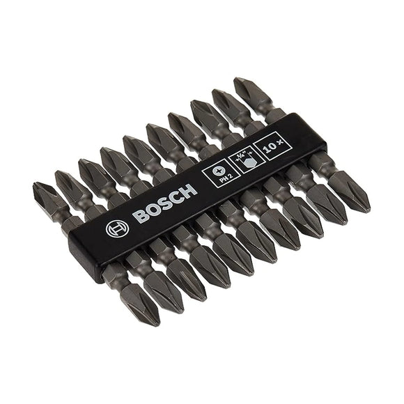 Bosch 10-piece double ended bit set PH2/PH2 - image 02