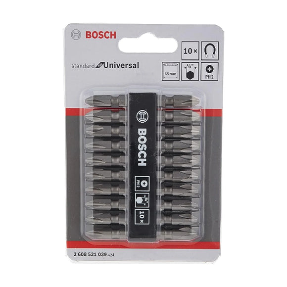Bosch 10-piece double ended bit set PH2/PH2 - image 03