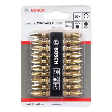 Bosch 10-piece double ended bit set PH2/PH2 - 0
