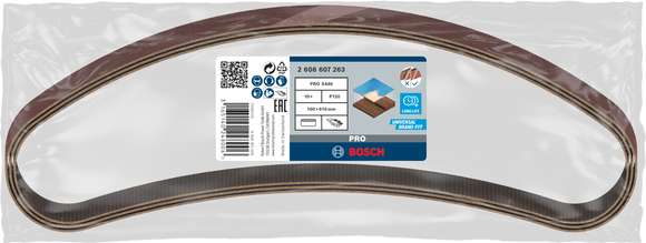 Bosch Sanding belt Best for Wood 100 x 610 mm, 120 Grit, 10 pc