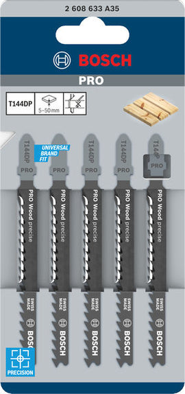 PRO Wood precise T144DP Jigsaw Blade, 100 mm, 5 pcs
 5 pc (cuts at accurate angles) - 0