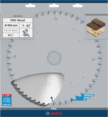 PRO Wood Circular Saw Blade, 305 x 2.5 x 30 mm, T60 - 0