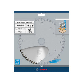PRO Multi Material Circular Saw Blade, 216 x 2.5 x 30 mm, T60 - 0
