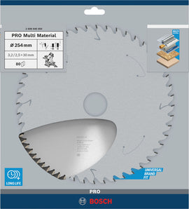 PRO Multi Material Circular Saw Blade, 254 x 3.2 x 30 mm, T80 - 0