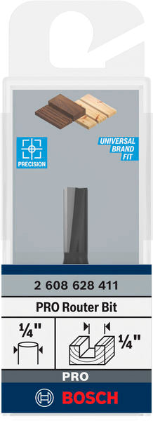 PRO Router Straight Bit, Two Flutes, Ø 1/4? x L 5/8?, Shank 1/4?
, D1 6,35 mm, L 16 mm, G 48 mm - 0