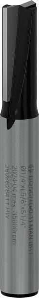 PRO Router Straight Bit, Two Flutes, Ø 1/4? x L 5/8?, Shank 1/4?
, D1 6,35 mm, L 16 mm, G 48 mm