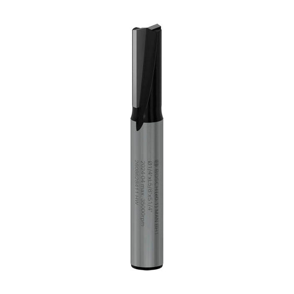 PRO Router Straight Bit, Two Flutes, Ø 1/4? x L 5/8?, Shank 1/4?
, D1 6,35 mm, L 16 mm, G 48 mm - image 01